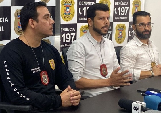 Os delegados Antenor Pimentel Marcondes, Gustavo Belão  e Rodrigo