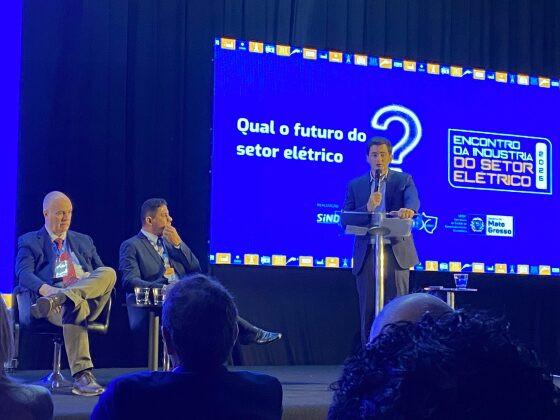 Fábio Garcia, Sec. Casa Civil de Mato Grosso, durante o Encontro da Indústria do Setor Elétrico 2025, em Cuiabá