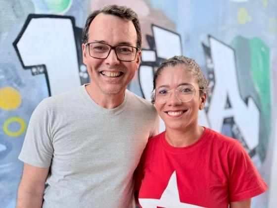 Deputado Lúdio Cabral (PT) e a nova Presidenta do PT em Cuiabá